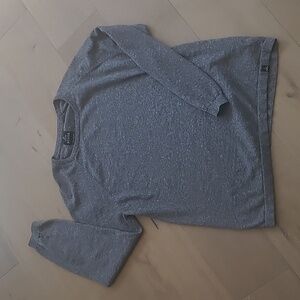 Prana Sweater Men's sz XL Breathe Heather Grey Crewneck Athleisure/Active Shirt